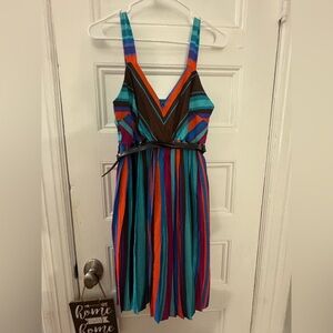 Motherhood Maternity Green and Red Sleeveless Sundress